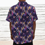 Boho Dream Catcher Pattern Print Textured Short Sleeve Shirt