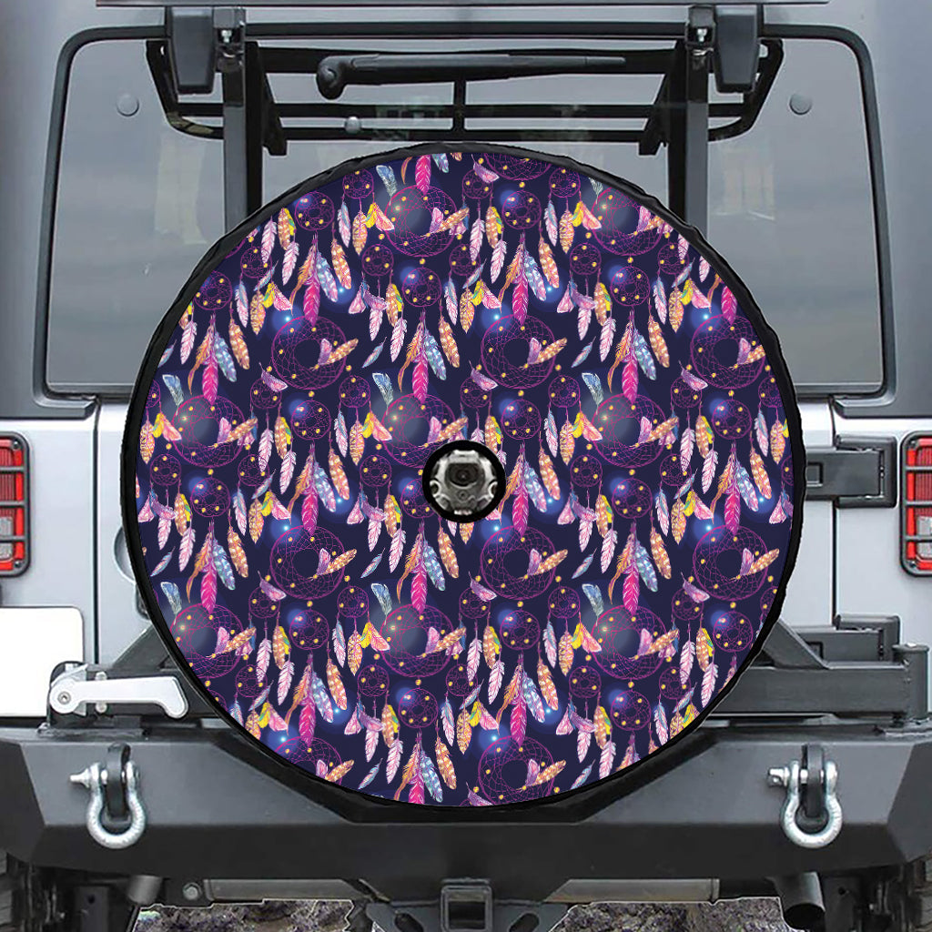 Boho Dream Catcher Pattern Print Tire Cover With Camera Hole