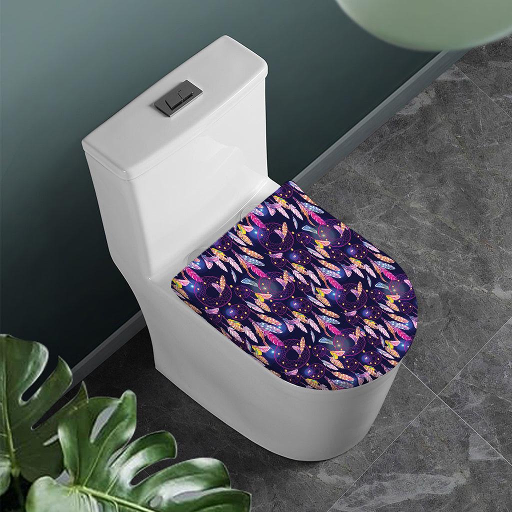 Boho Dream Catcher Pattern Print Toilet Lid Cover