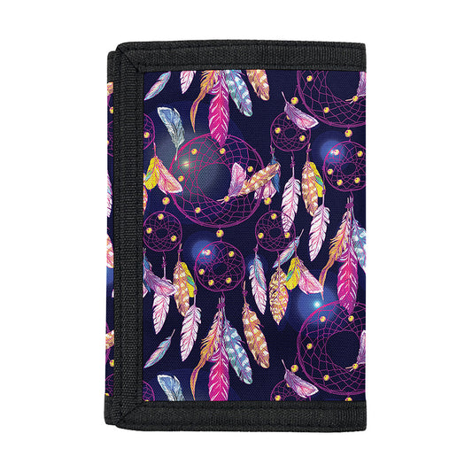 Boho Dream Catcher Pattern Print Trifold Wallet
