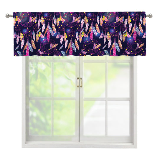 Boho Dream Catcher Pattern Print Window Valance