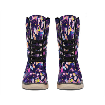 Boho Dream Catcher Pattern Print Winter Boots