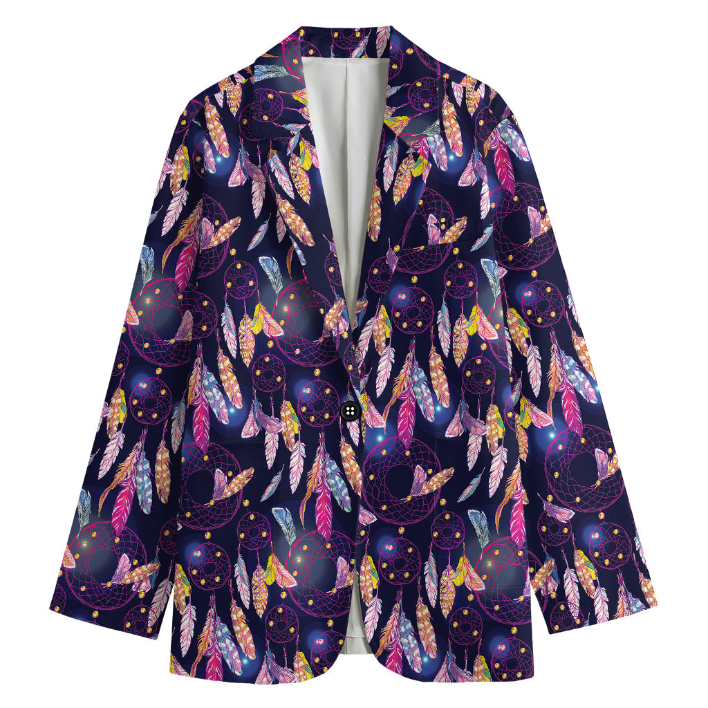 Boho Dream Catcher Pattern Print Women's Blazer