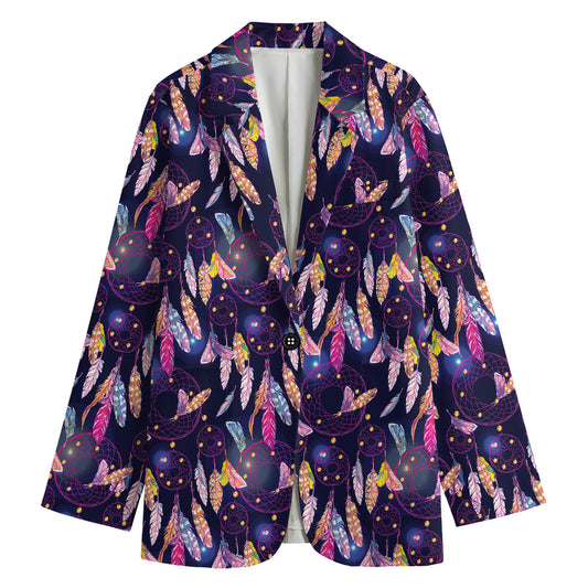 Boho Dream Catcher Pattern Print Women's Blazer