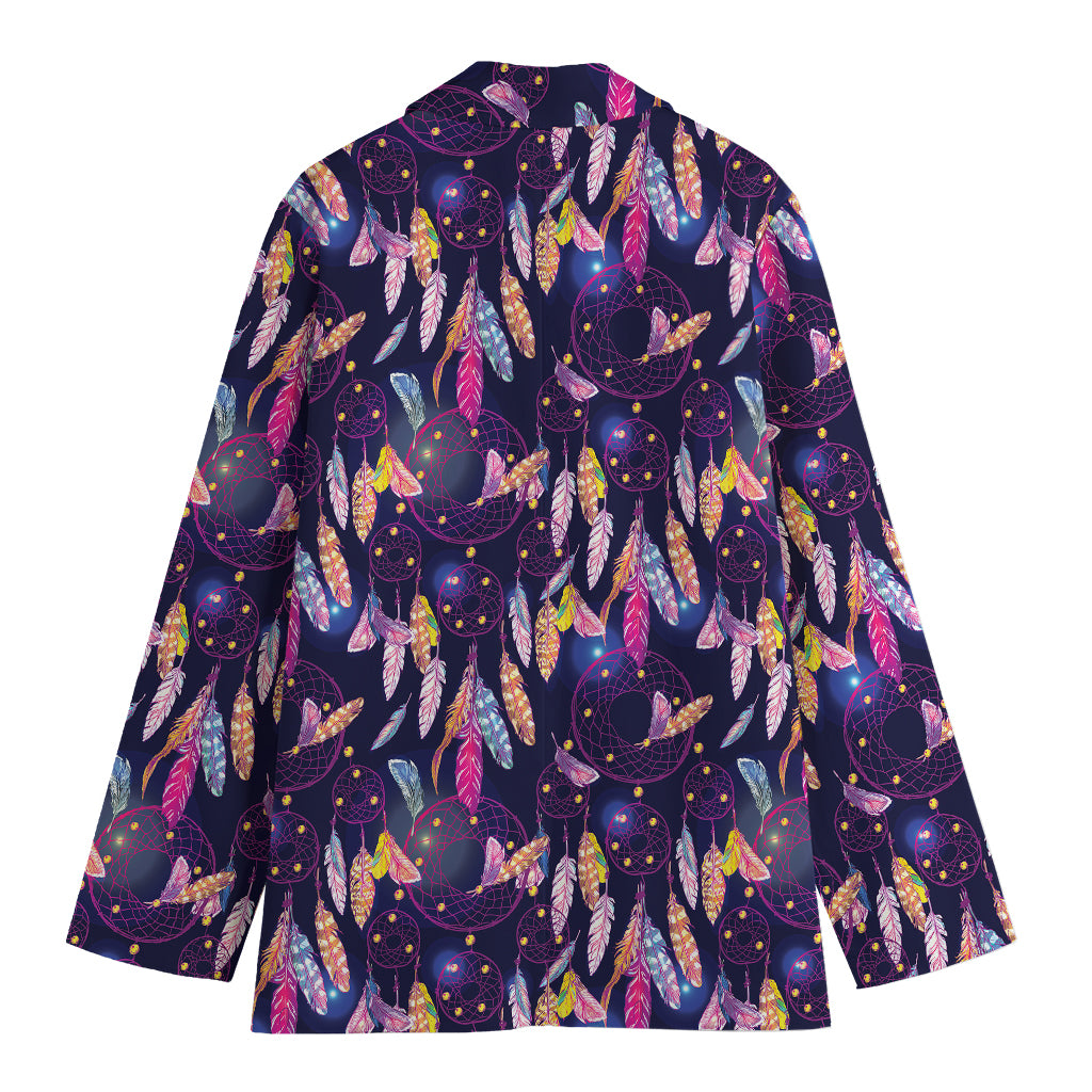 Boho Dream Catcher Pattern Print Women's Blazer