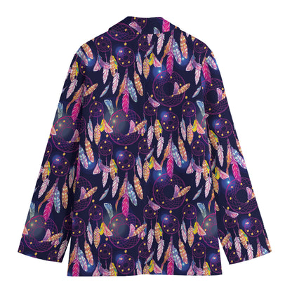 Boho Dream Catcher Pattern Print Women's Blazer