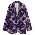 Boho Dream Catcher Pattern Print Women's Cotton Blazer