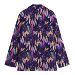 Boho Dream Catcher Pattern Print Women's Cotton Blazer