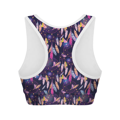 Boho Dream Catcher Pattern Print Women's Sports Bra