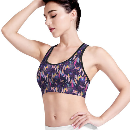 Boho Dream Catcher Pattern Print Women's Sports Bra