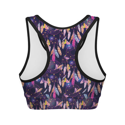 Boho Dream Catcher Pattern Print Women's Sports Bra
