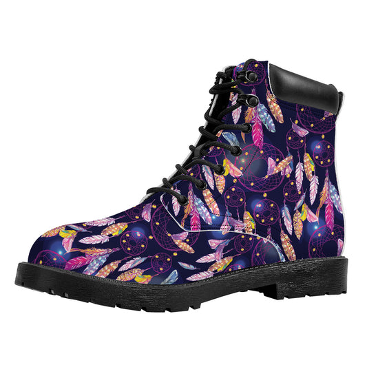 Boho Dream Catcher Pattern Print Work Boots