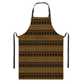 Boho Ethnic Pattern Print Bib Apron With Pocket