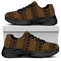 Boho Ethnic Pattern Print Black Chunky Shoes