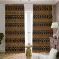 Boho Ethnic Pattern Print Dimout Pencil Pleat Curtains