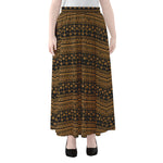 Boho Ethnic Pattern Print Chiffon Maxi Skirt