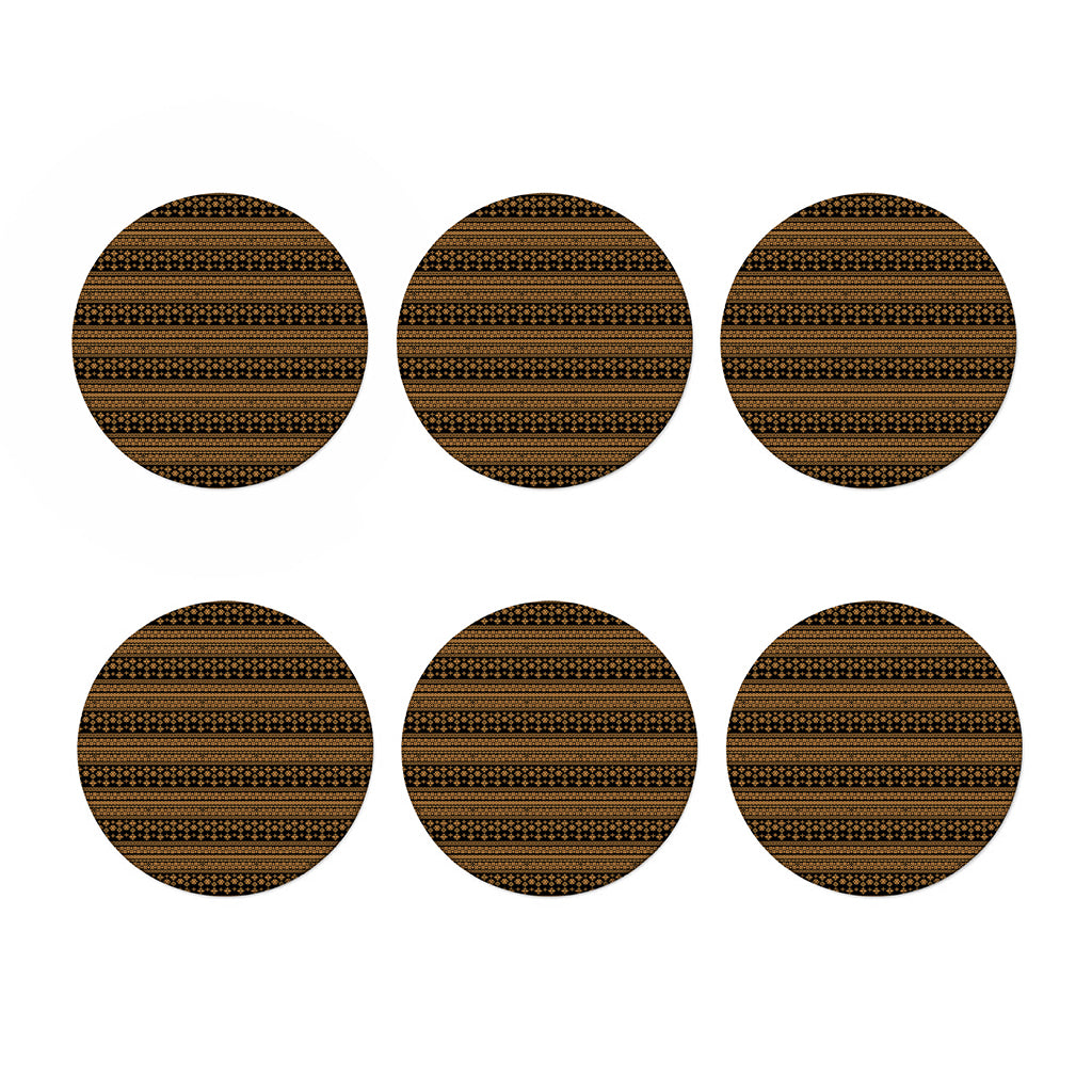 Boho Ethnic Pattern Print Coaster Set