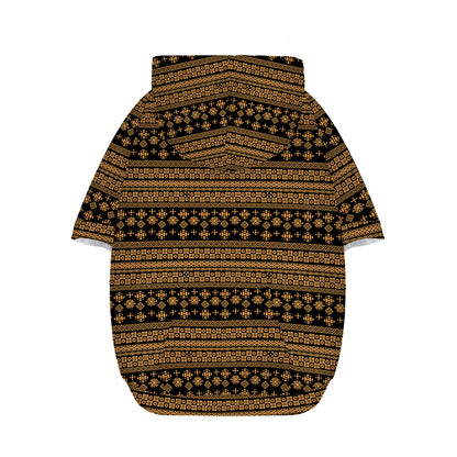 Boho Ethnic Pattern Print Dog Zip Up Hoodie