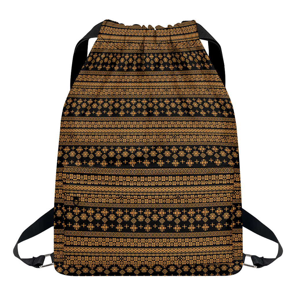 Boho Ethnic Pattern Print Drawstring Backpack