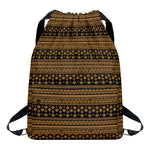Boho Ethnic Pattern Print Drawstring Backpack