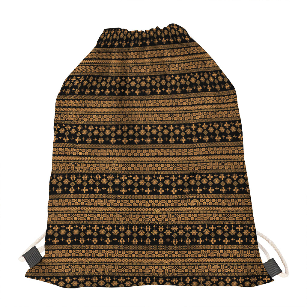 Boho Ethnic Pattern Print Drawstring Bag