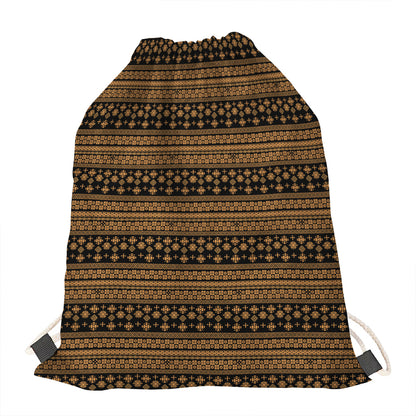 Boho Ethnic Pattern Print Drawstring Bag