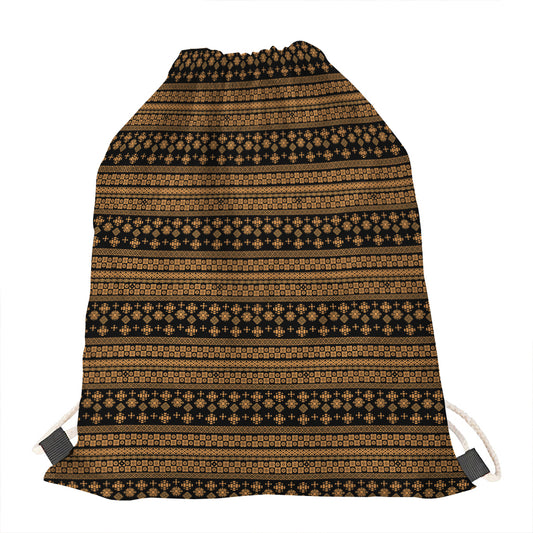 Boho Ethnic Pattern Print Drawstring Bag