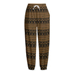 Boho Ethnic Pattern Print Fleece Lined Knit Pants