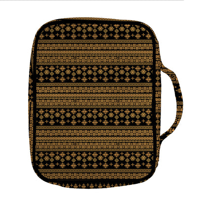 Boho Ethnic Pattern Print Front Pocket Bible Bag