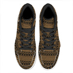 Boho Ethnic Pattern Print High Top Leather Sneakers
