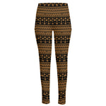 Boho Ethnic Pattern Print High-Waisted Pocket Leggings