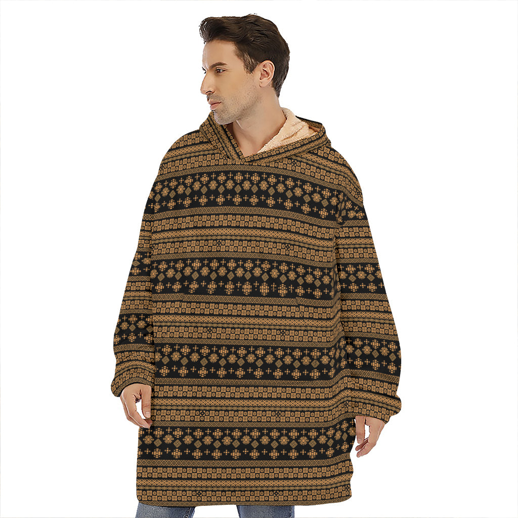 Boho Ethnic Pattern Print Hoodie Blanket
