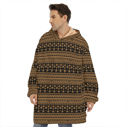 Boho Ethnic Pattern Print Hoodie Blanket