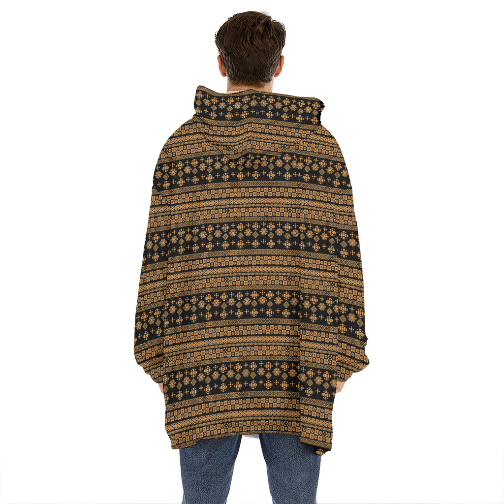 Boho Ethnic Pattern Print Hoodie Blanket