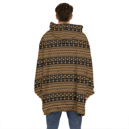 Boho Ethnic Pattern Print Hoodie Blanket