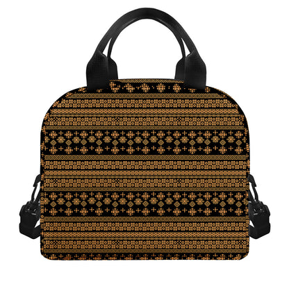 Boho Ethnic Pattern Print Insulated Lunch Bag