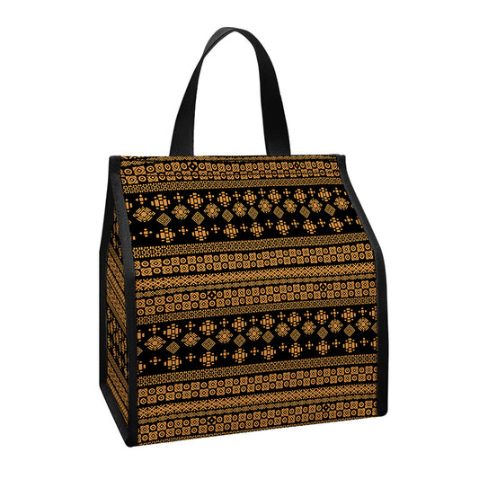 Boho Ethnic Pattern Print Insulated Lunch Tote