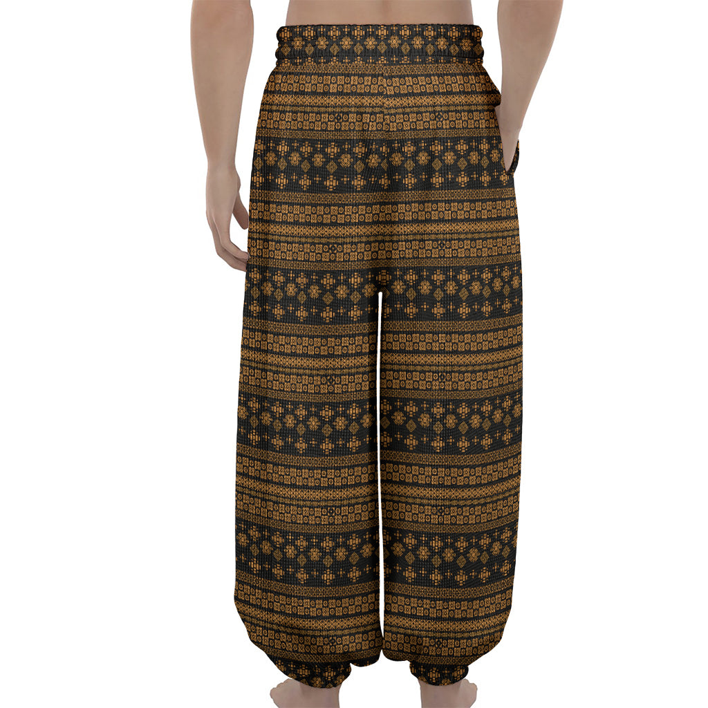 Boho Ethnic Pattern Print Lantern Pants