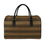 Boho Ethnic Pattern Print Leather Duffle Bag