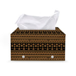 Boho Ethnic Pattern Print Leather Tissue Box Cover