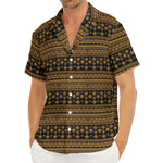 Boho Ethnic Pattern Print Men's Deep V-Neck Shirt