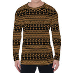 Boho Ethnic Pattern Print Men's Long Sleeve T-Shirt