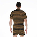 Boho Ethnic Pattern Print Men's Rompers