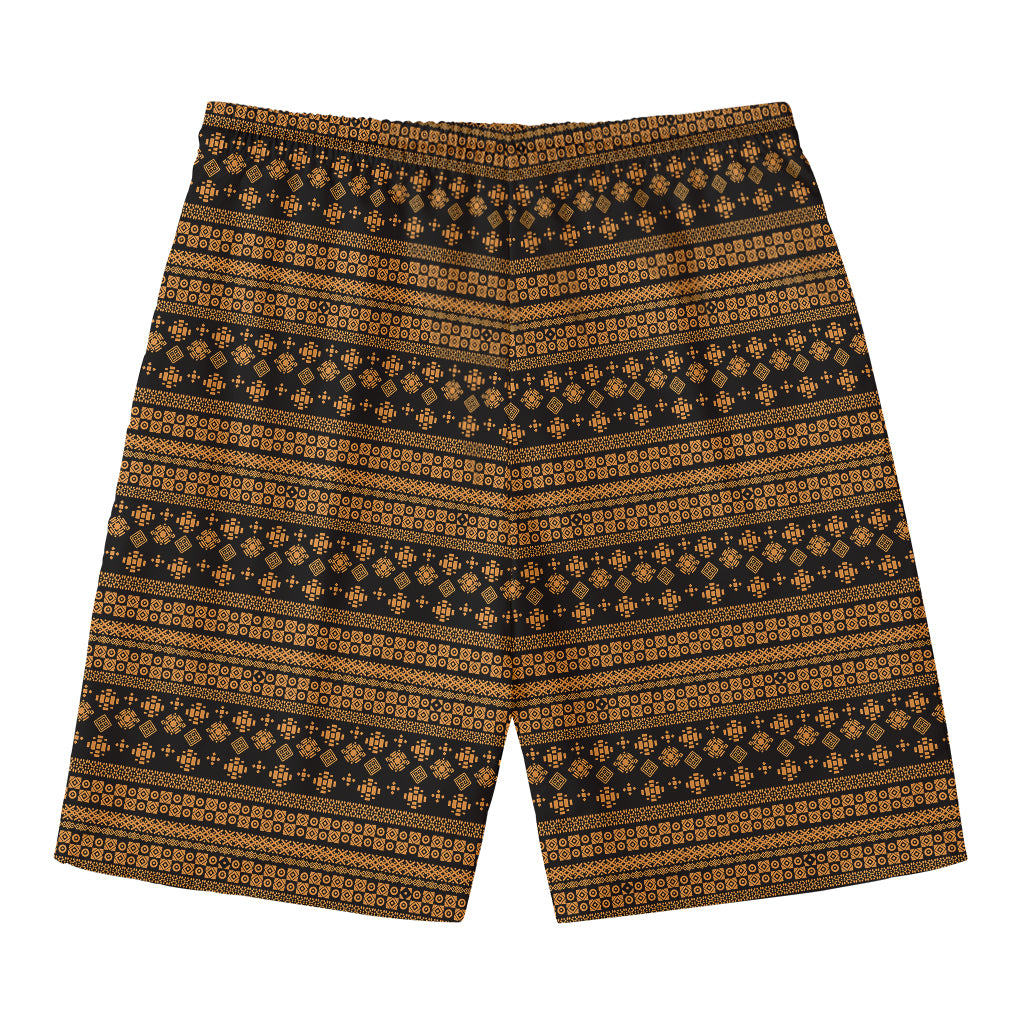 Boho Ethnic Pattern Print Men's Swim Trunks