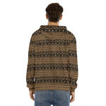 Boho Ethnic Pattern Print Men's Velvet Pullover Hoodie
