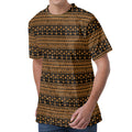 Boho Ethnic Pattern Print Men's Velvet T-Shirt