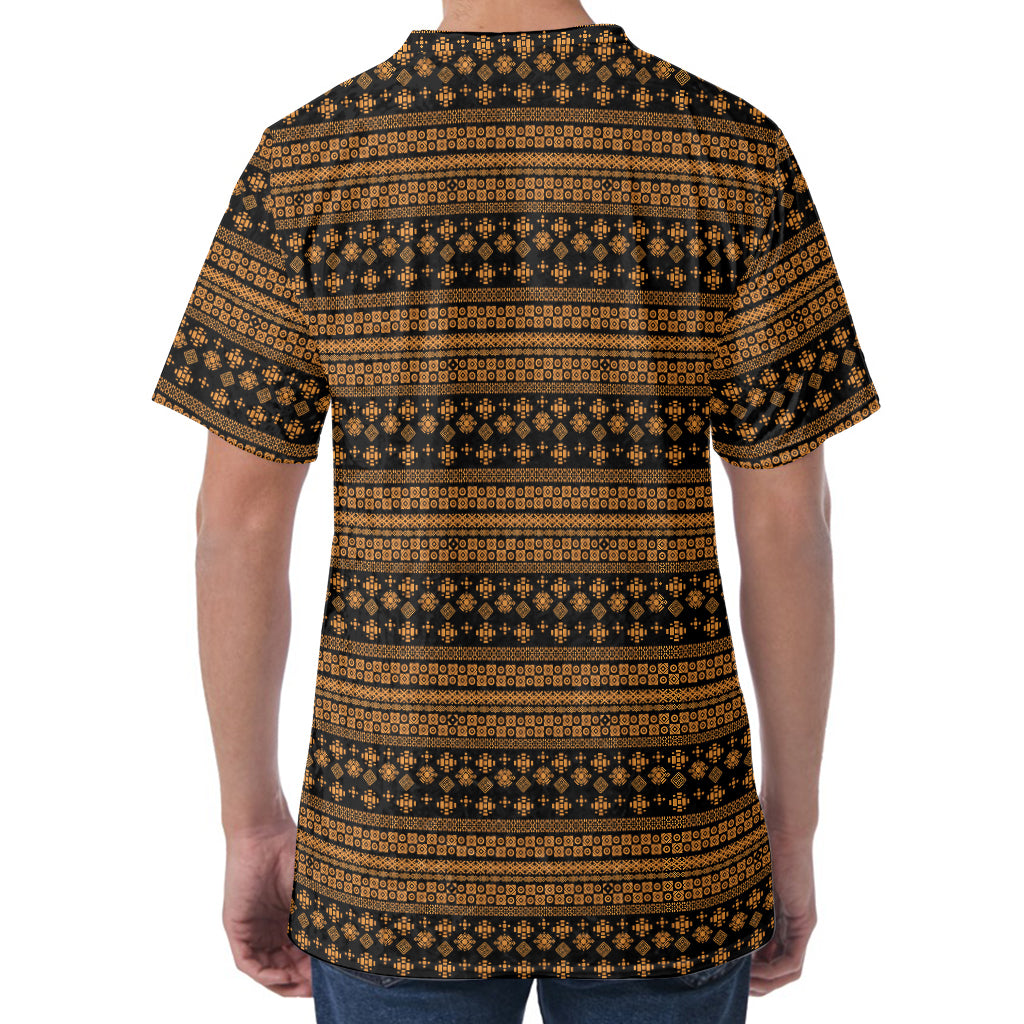 Boho Ethnic Pattern Print Men's Velvet T-Shirt