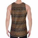 Boho Ethnic Pattern Print Men's Velvet Tank Top