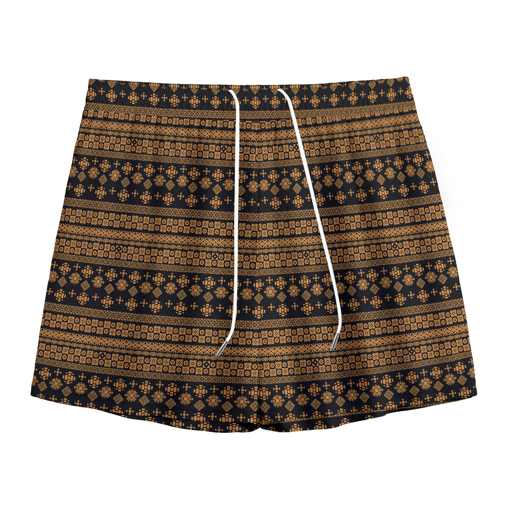 Boho Ethnic Pattern Print Mesh Shorts