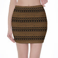 Boho Ethnic Pattern Print Pencil Mini Skirt